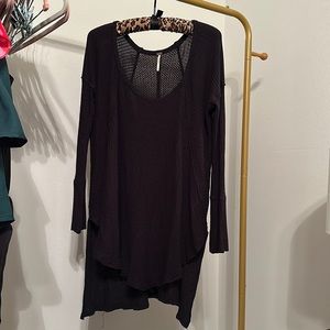 Free people black long sleeve shirt.